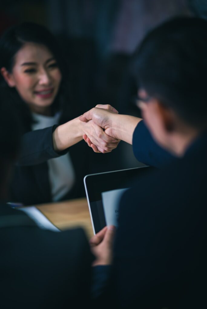 business people present the business project